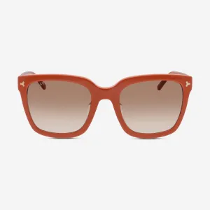 Bally Women's Shiny Orange & Gradient Brown Oversized 53mm Sunglasses BY0034-H