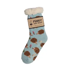 Bartleby Ladies Sherpa Socks - Hedgehog Design