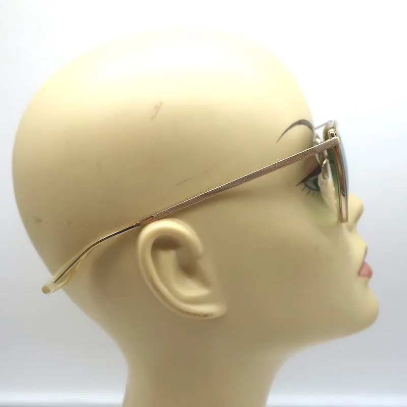 Barton Perreira Lafayette Mirrored Aviator Sunglasses Champagne/Green