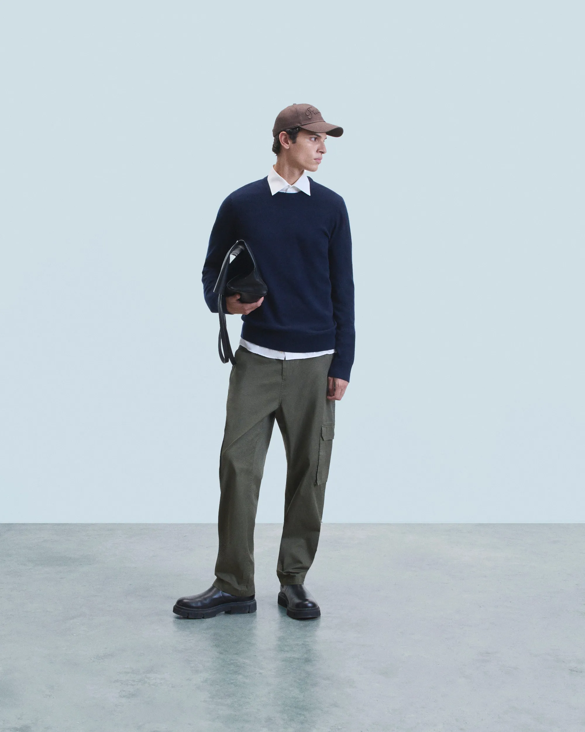 Basic Crew Neck Sweater (H24 / MEN / Utopic Orange)