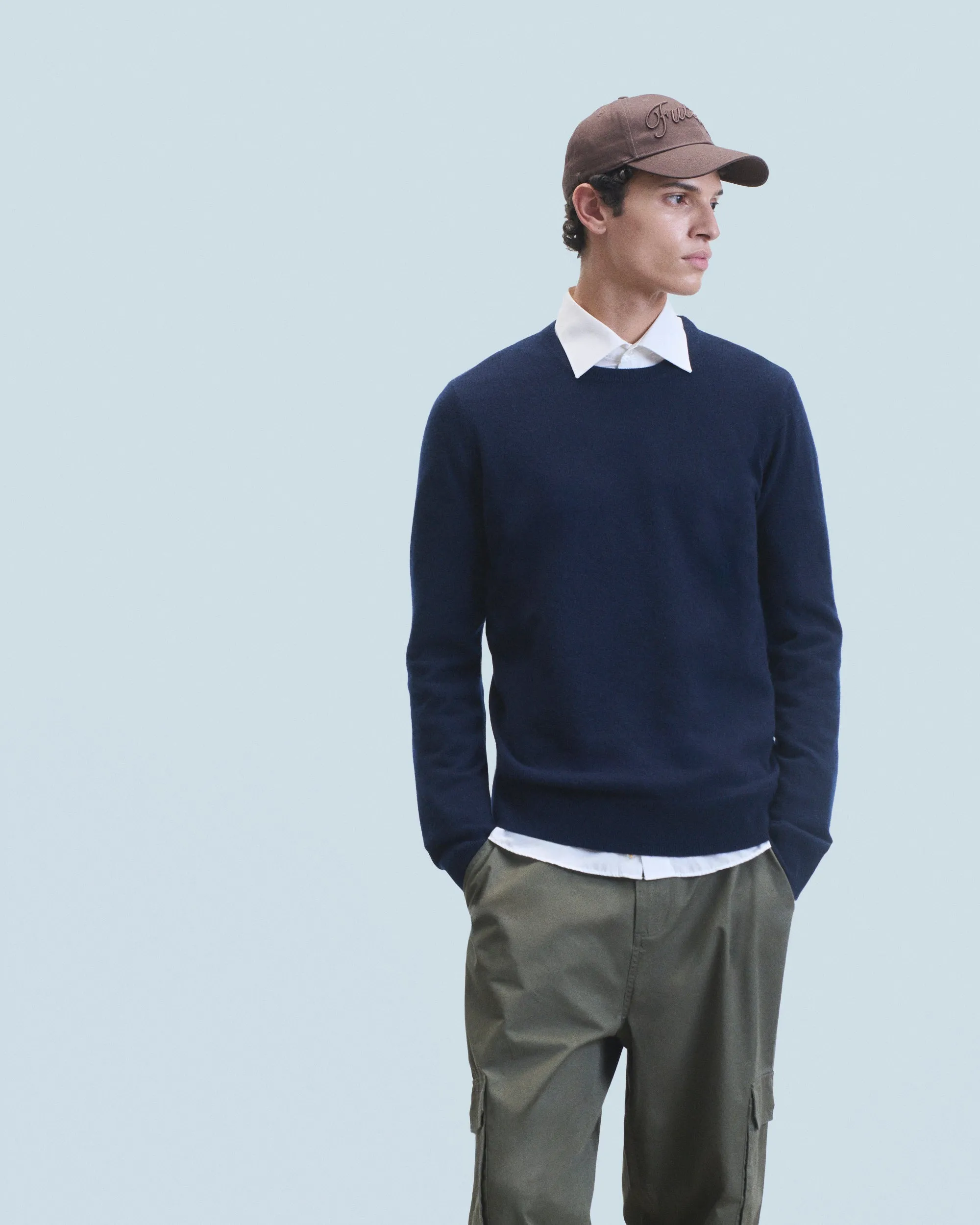 Basic Crew Neck Sweater (H24 / MEN / Utopic Orange)