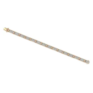 Beads Pavé Open Box Clasp Bracelet