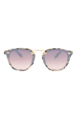 Beau Nylon Matte Oyster Mirrored Sunglasses