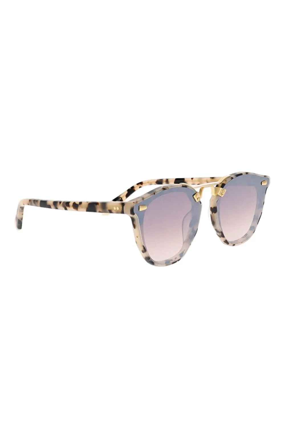 Beau Nylon Matte Oyster Mirrored Sunglasses