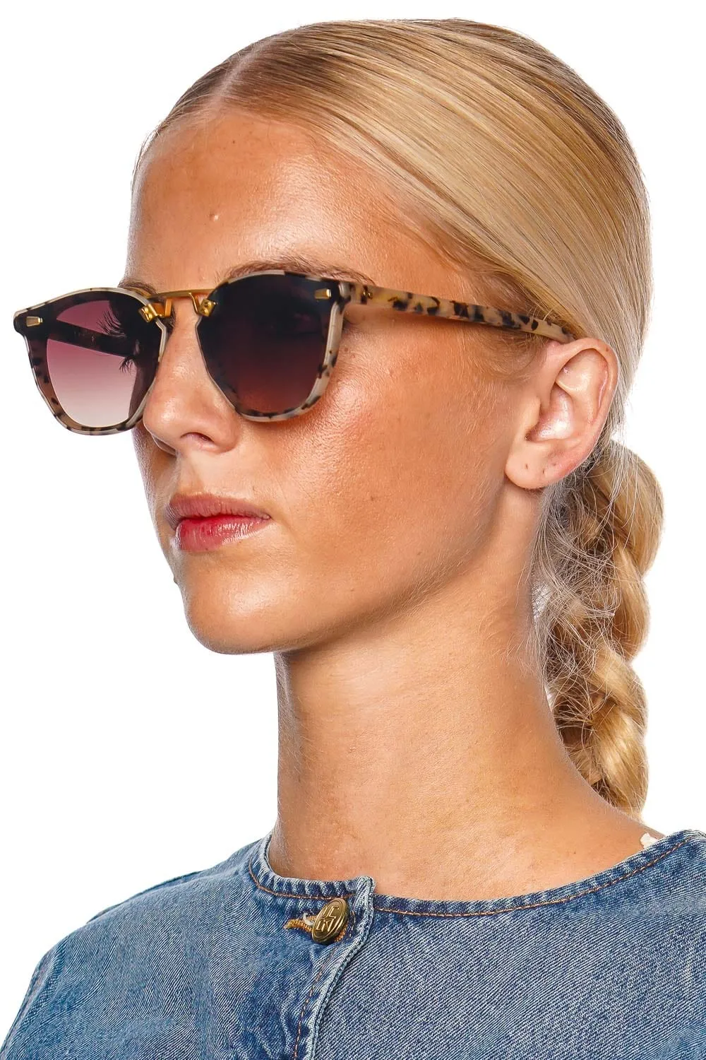 Beau Nylon Matte Oyster Mirrored Sunglasses