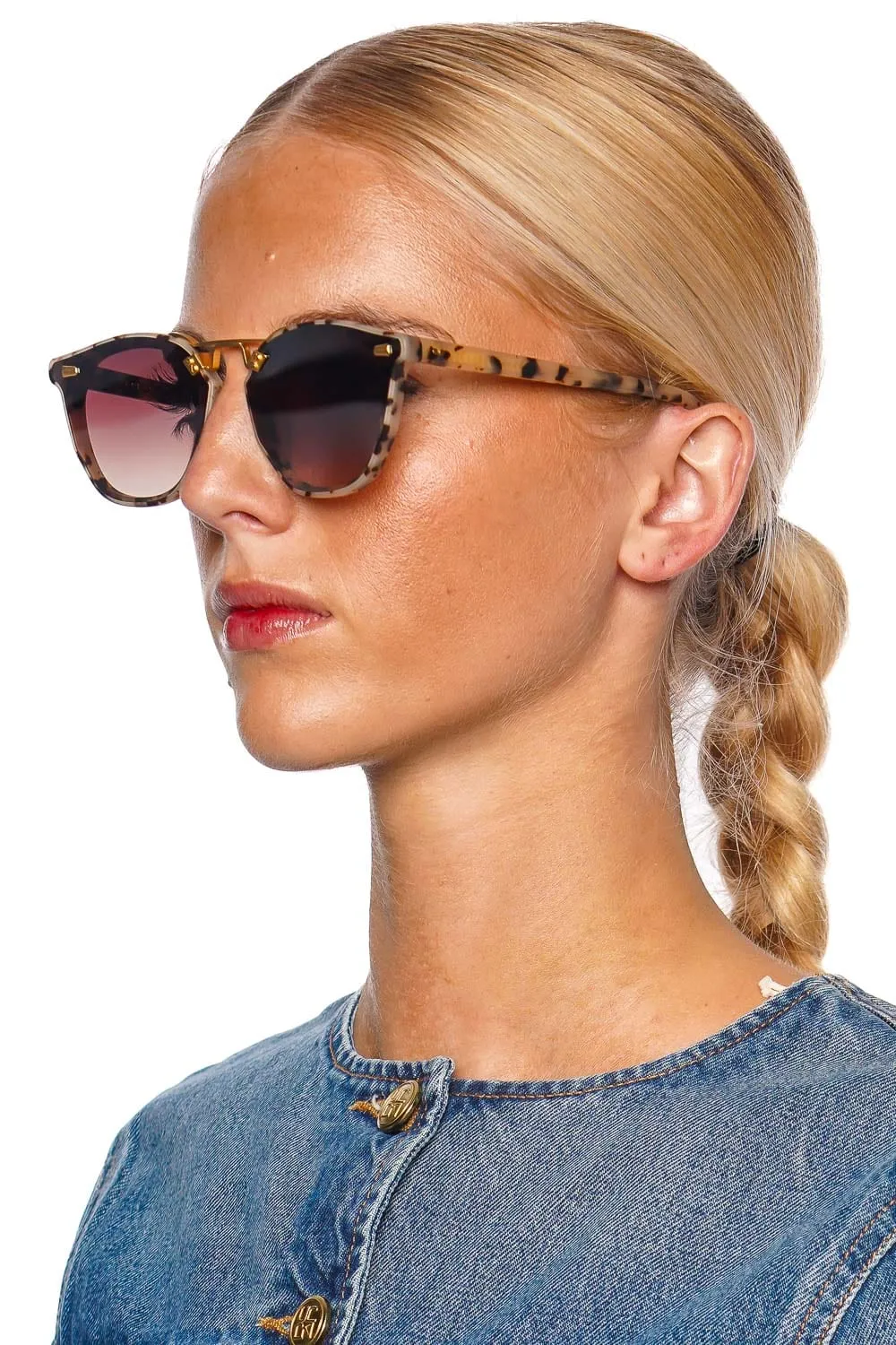 Beau Nylon Matte Oyster Mirrored Sunglasses