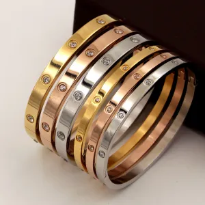 Beautiful Cubic Zirconia Golden Lovers Bracelets