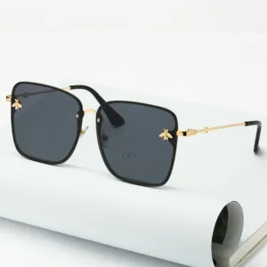 Bee Womens Square Sunglasses/Oversize Rimless Sunglasses Women