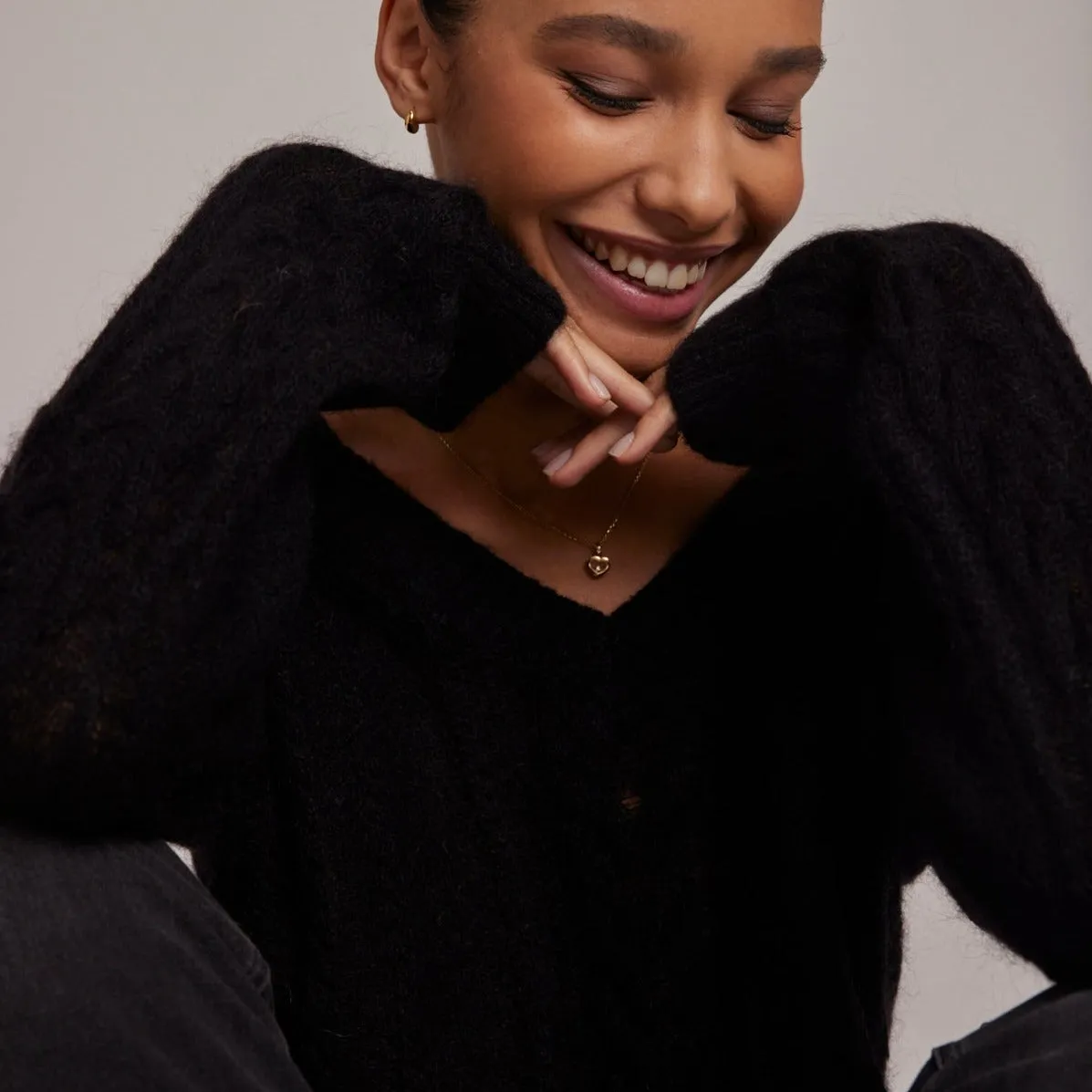 Bella Dahl V Neck Cropped Sweater