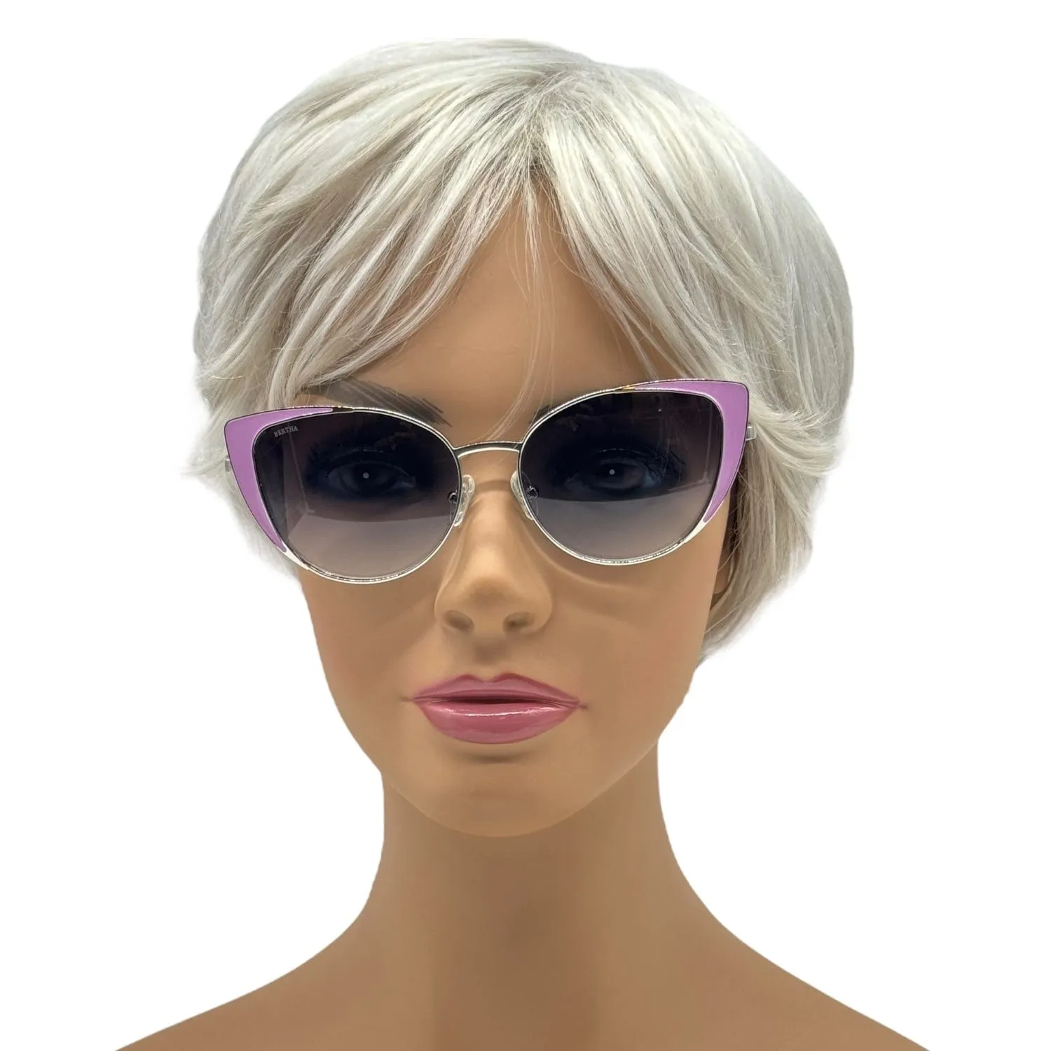 BERTHA Handmade in Italy Bailey Cat Eye Sunglasses - Pink