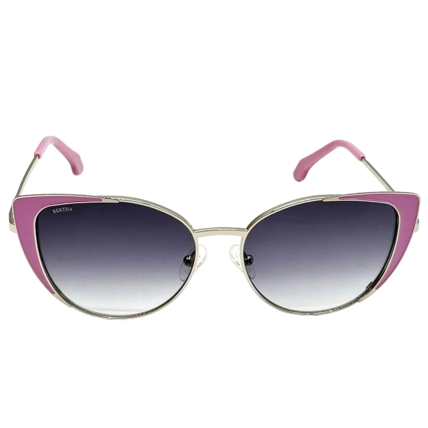BERTHA Handmade in Italy Bailey Cat Eye Sunglasses - Pink