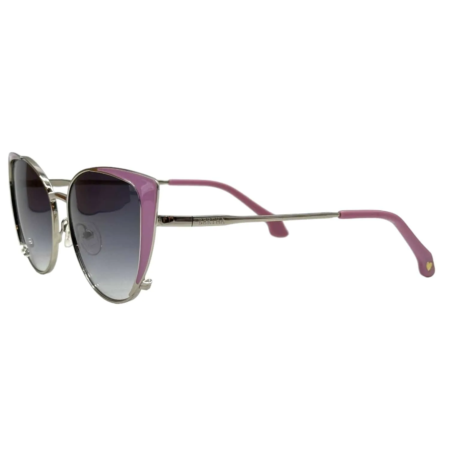 BERTHA Handmade in Italy Bailey Cat Eye Sunglasses - Pink