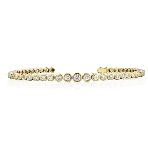 Bezel-Set Diamond Open Back Bangle