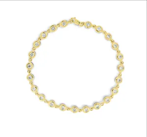 Bezelled Diamond Chain Bracelet