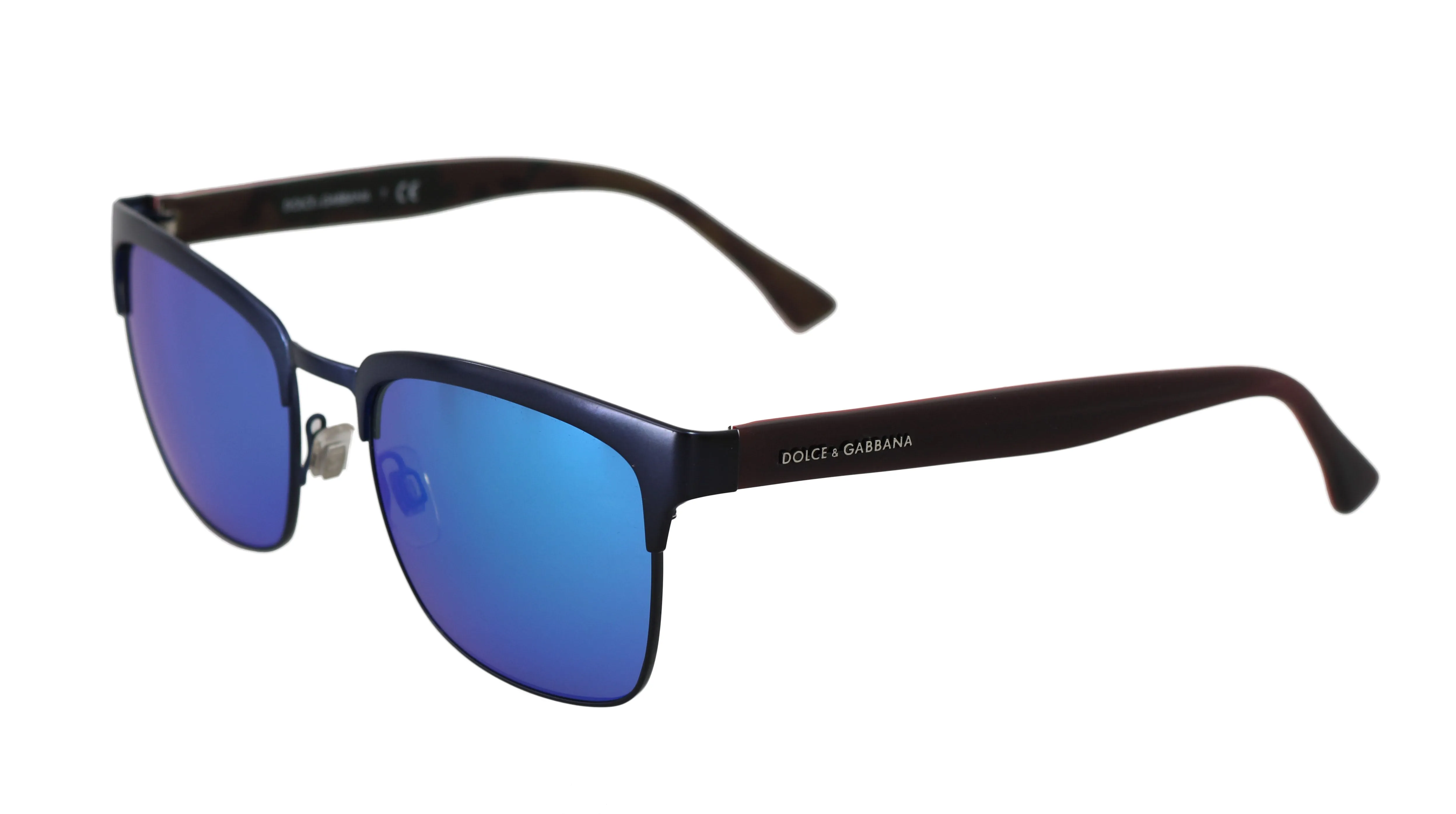 Black Bordeaux DG2148 Browline Mirrored Sunglasses