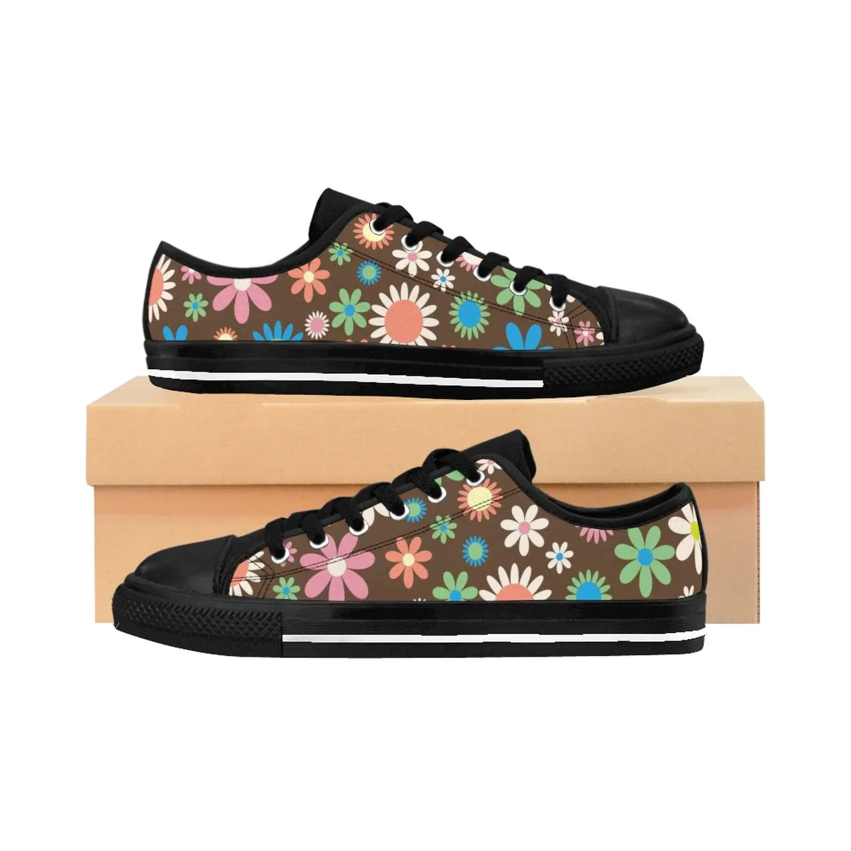 Black Daisy Women's Sneakers