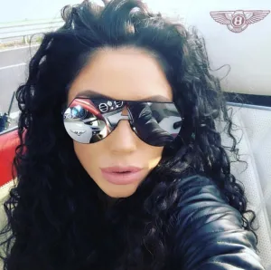 Black Mirrored "Lena" Aviators