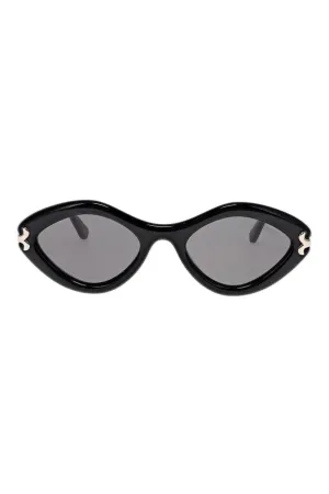 Black Smoke Geometric Acetate Sunglasses