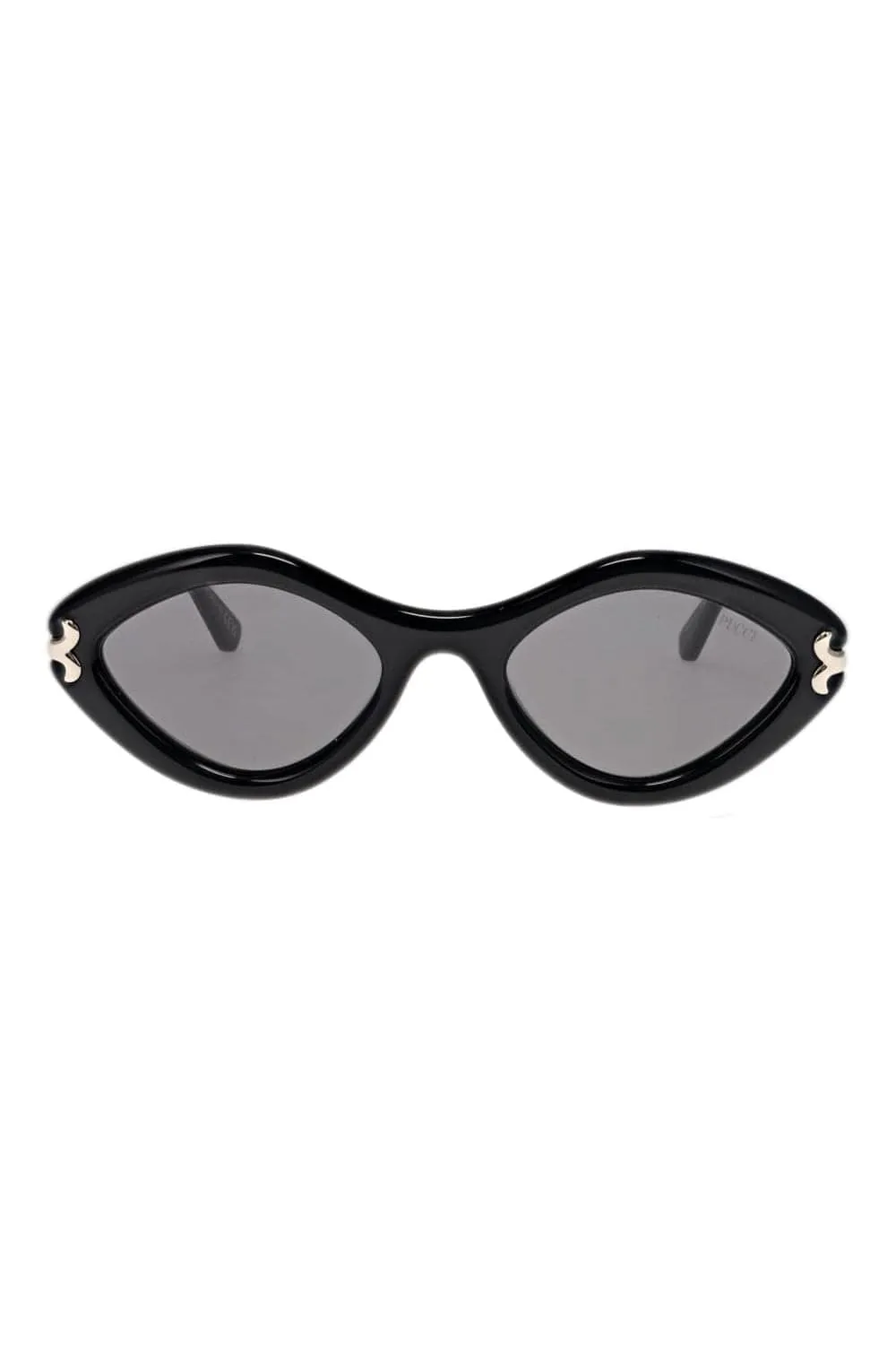 Black Smoke Geometric Acetate Sunglasses
