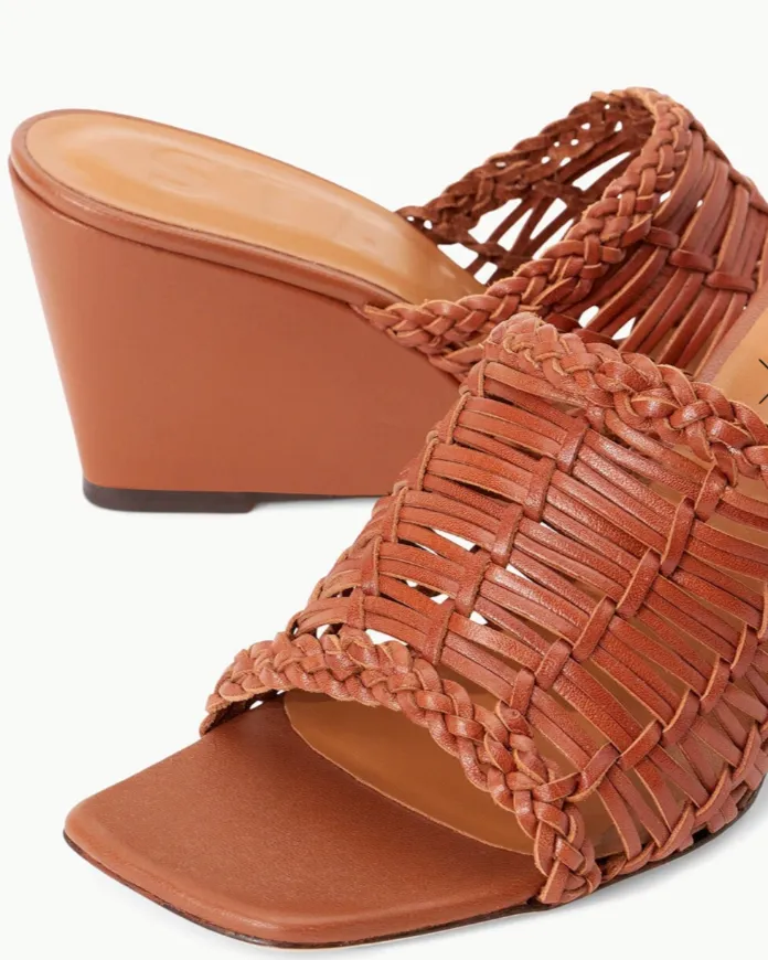 Blair Woven Wedge | Tan