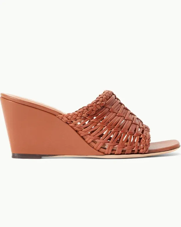 Blair Woven Wedge | Tan