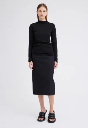 Block Cotton Sweater - Black