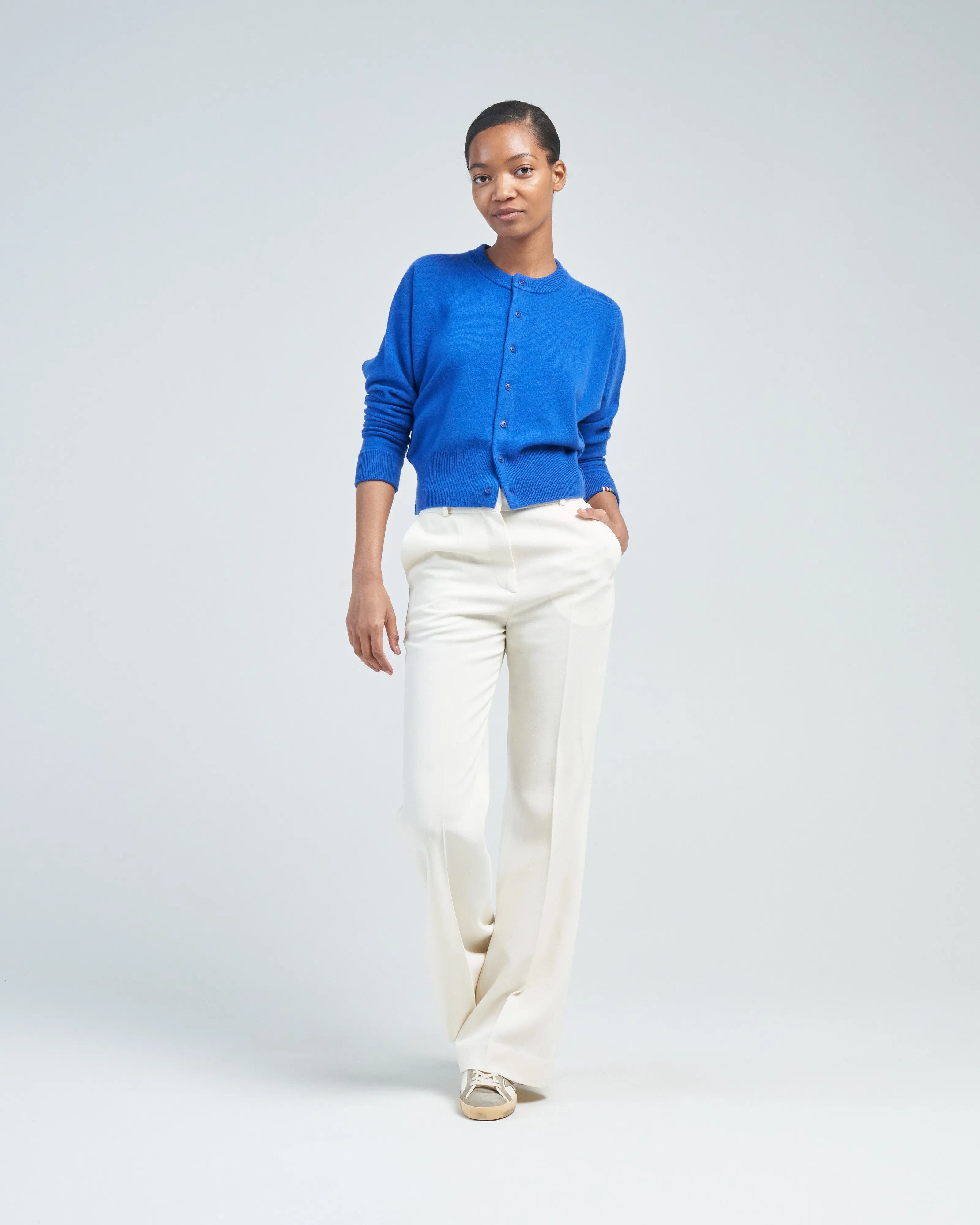 blouson cropped cardigan