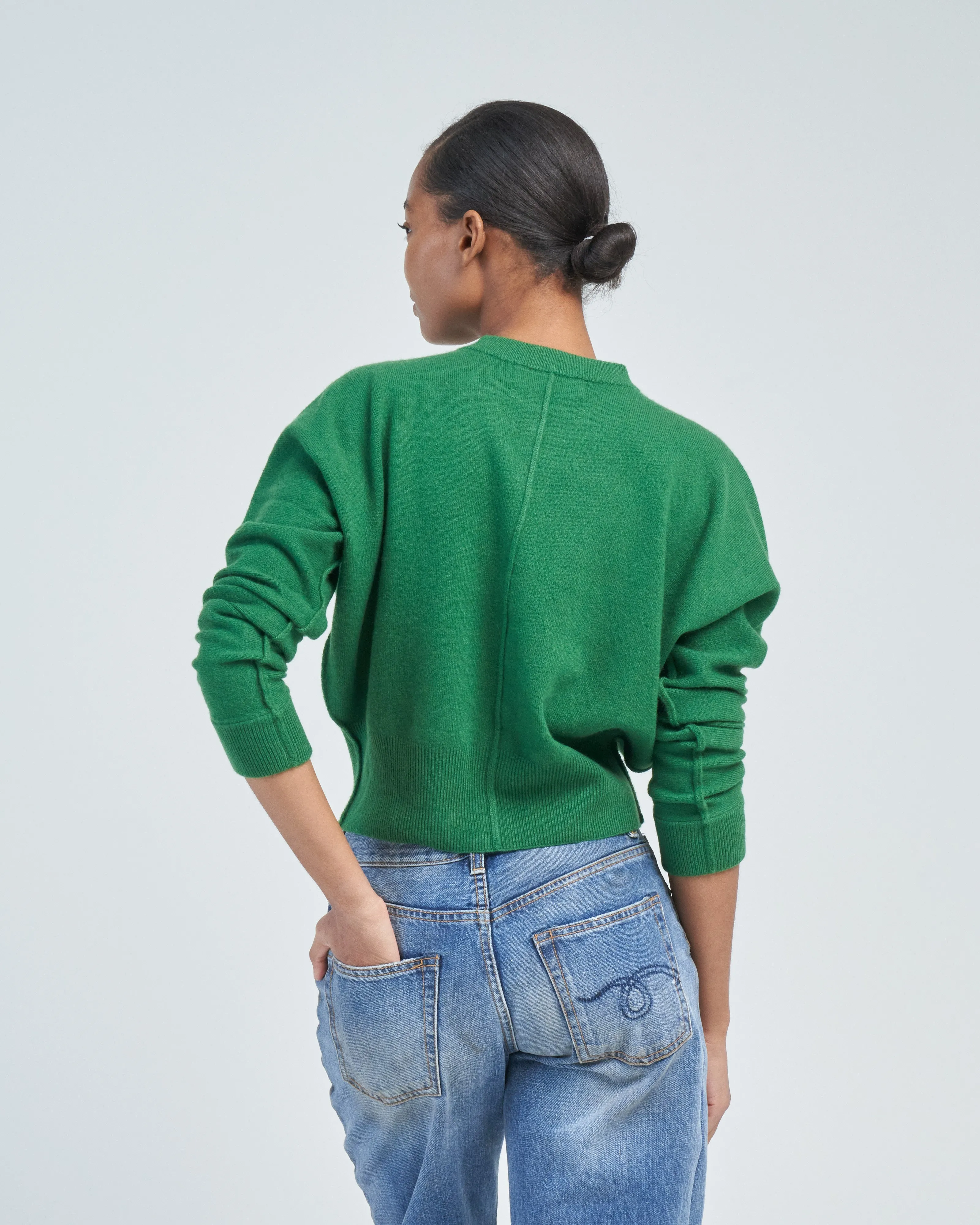 blouson cropped cardigan