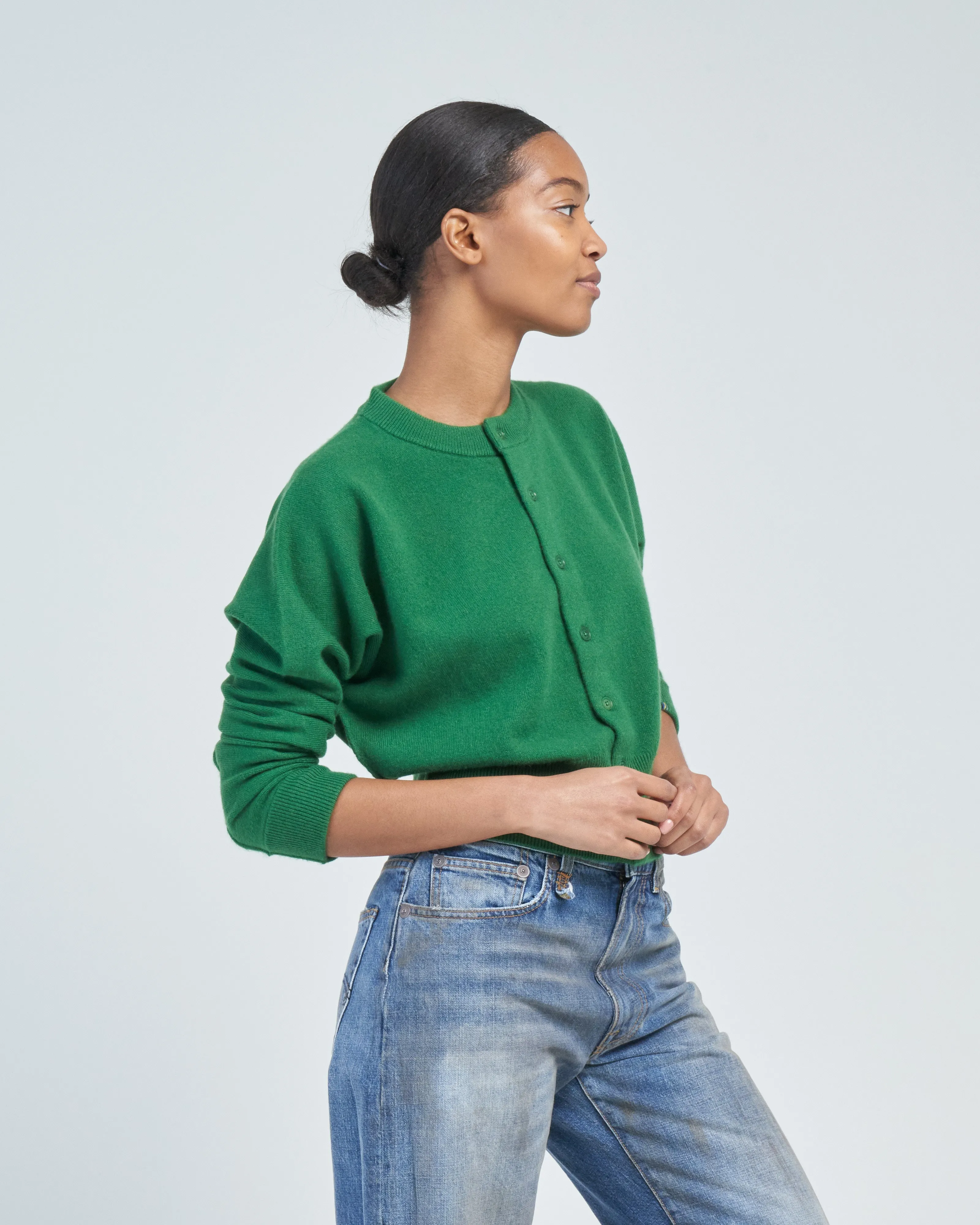 blouson cropped cardigan