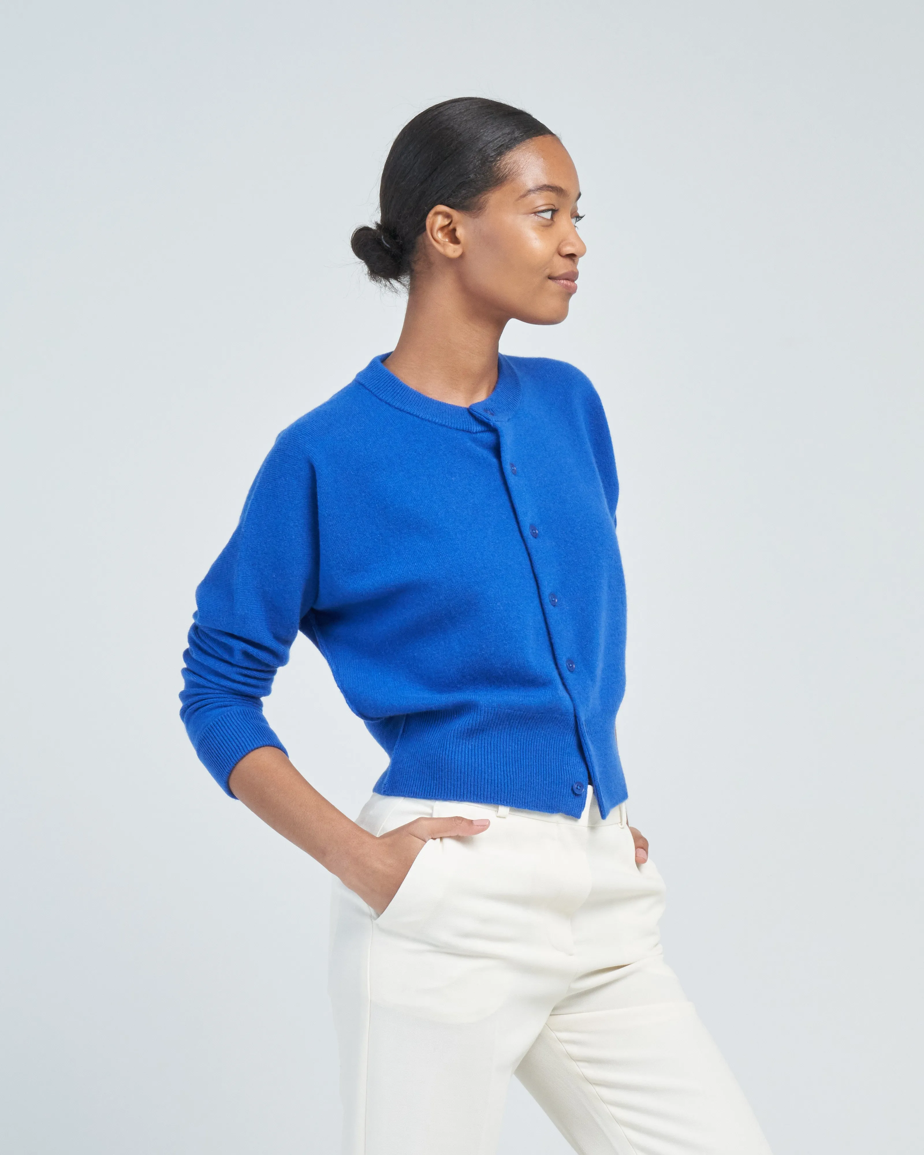 blouson cropped cardigan