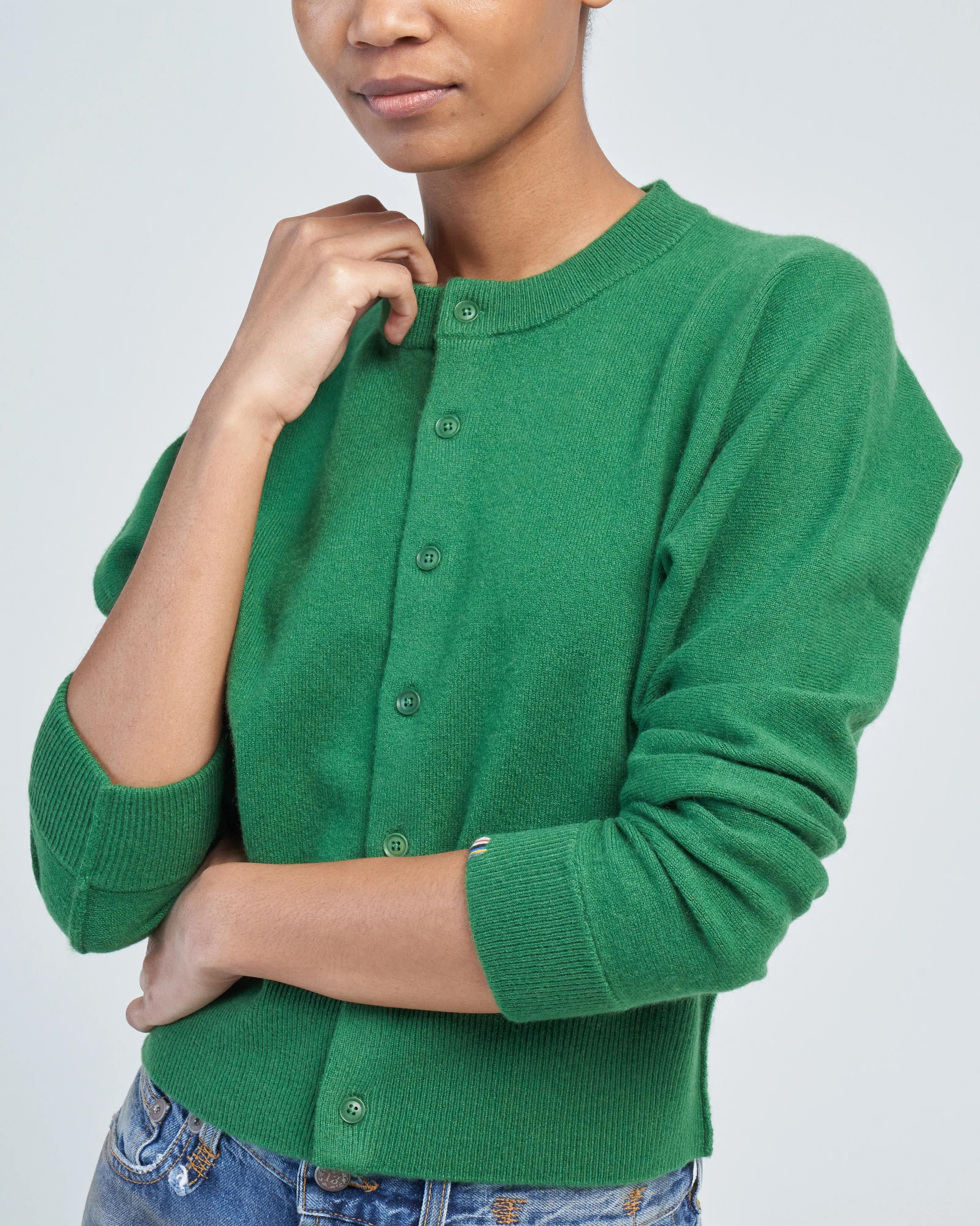 blouson cropped cardigan
