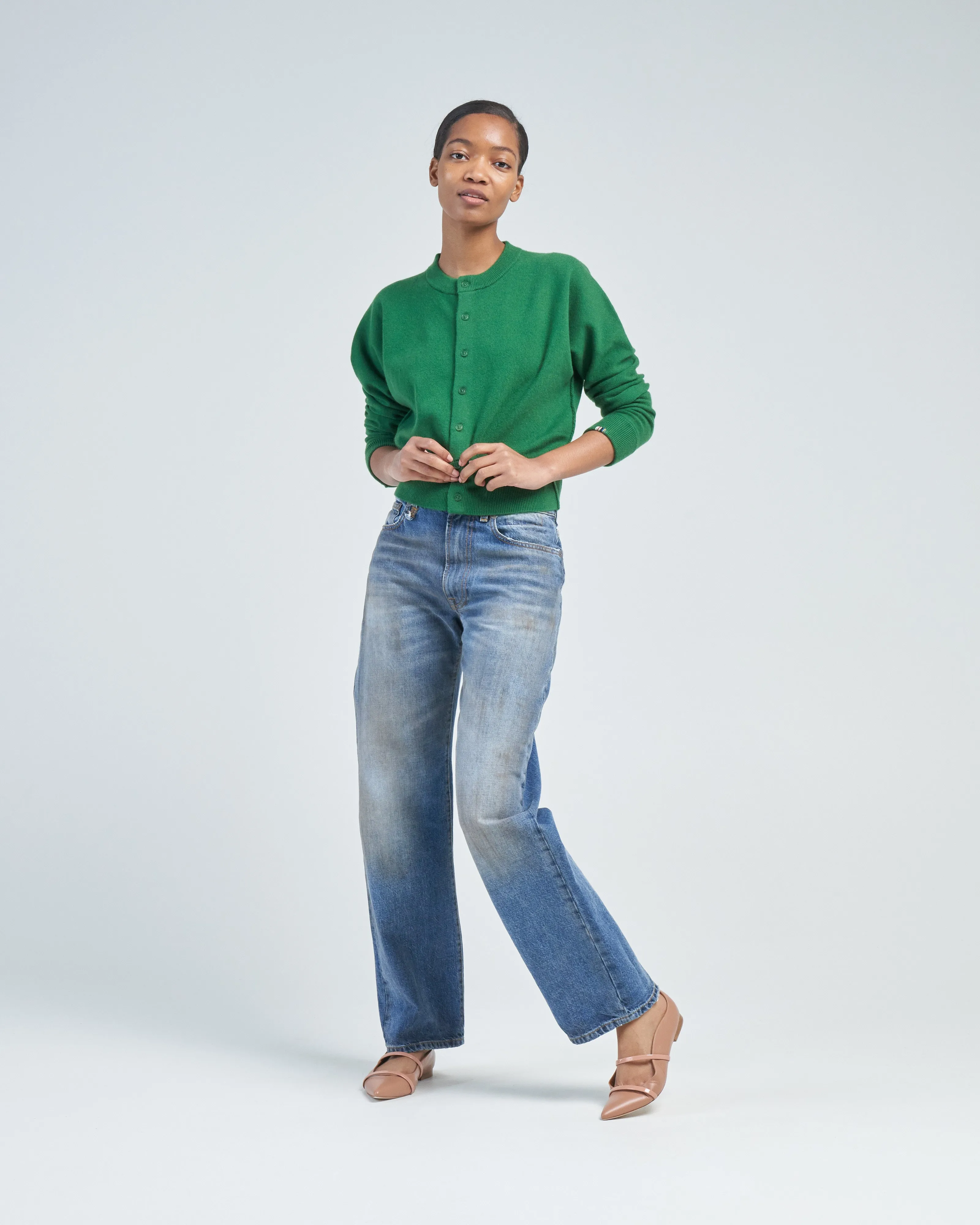 blouson cropped cardigan