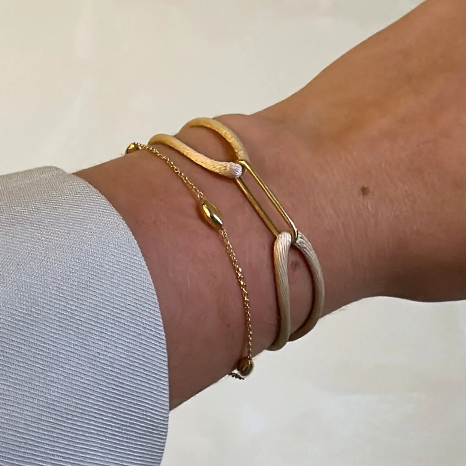 Bold Link Satin Bracelet