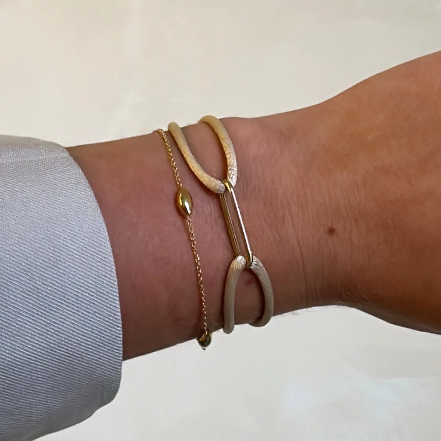 Bold Link Satin Bracelet