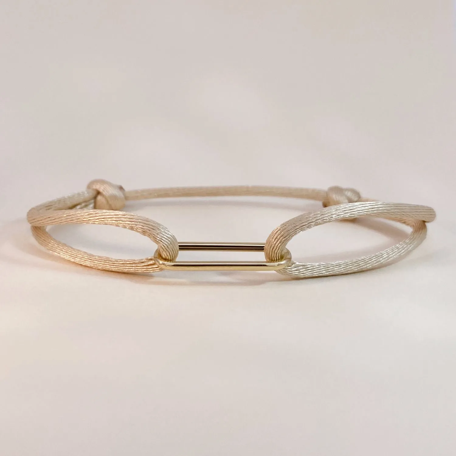 Bold Link Satin Bracelet