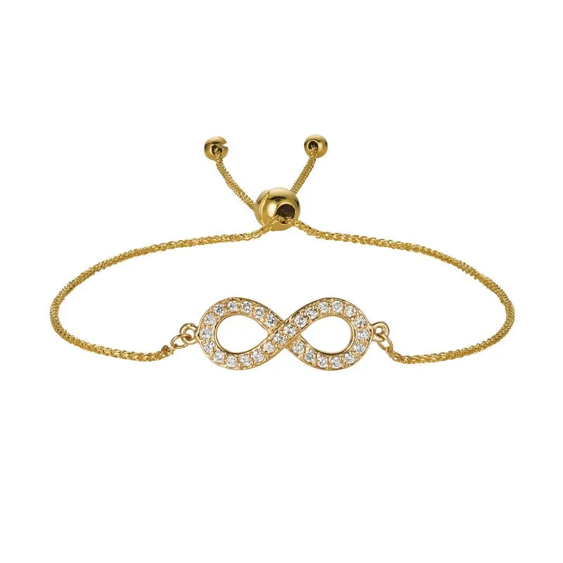 BOLO DIAMOND INFINITY BRACELET 14K GOLD (0.25 CTW)