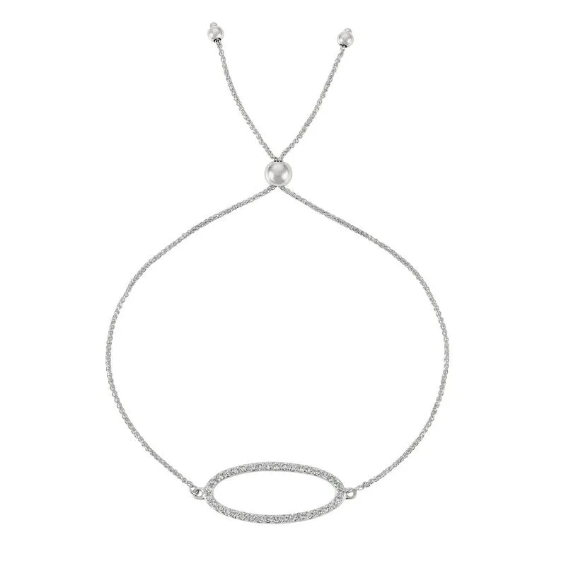 BOLO DIAMOND OVAL BRACELET 14K GOLD (0.33 CTW)
