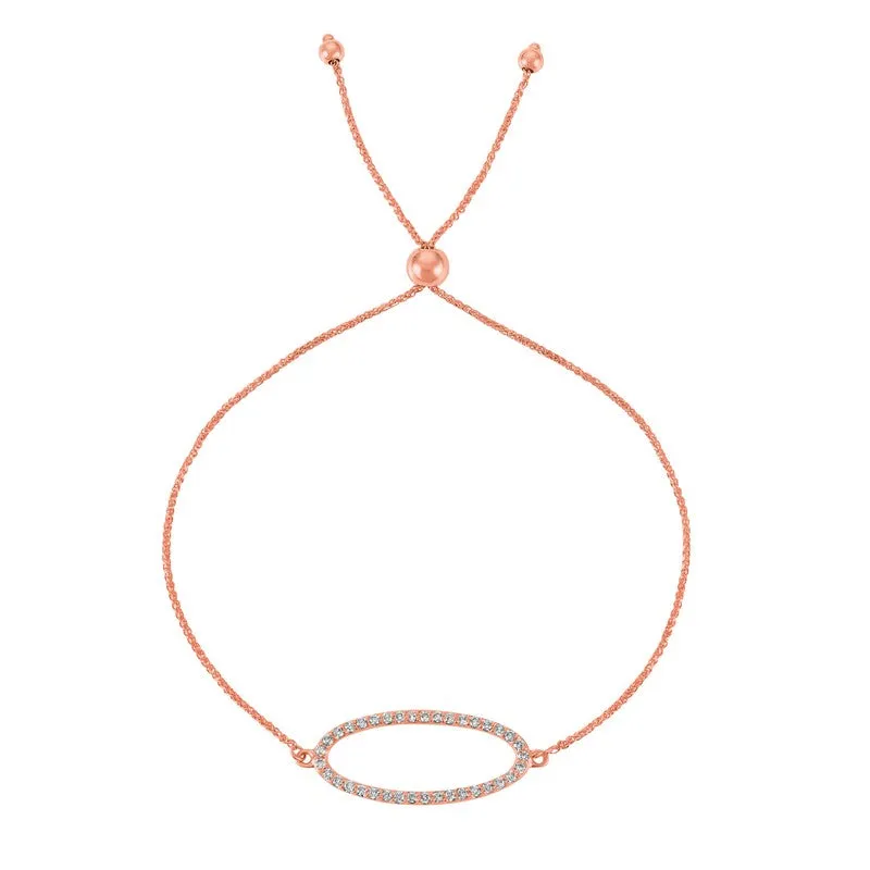 BOLO DIAMOND OVAL BRACELET 14K GOLD (0.33 CTW)