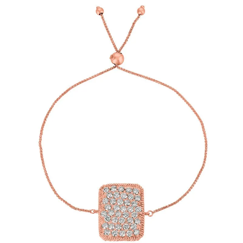 BOLO DIAMOND RECTANGLE BRACELET 14K GOLD (1.25 CTW)