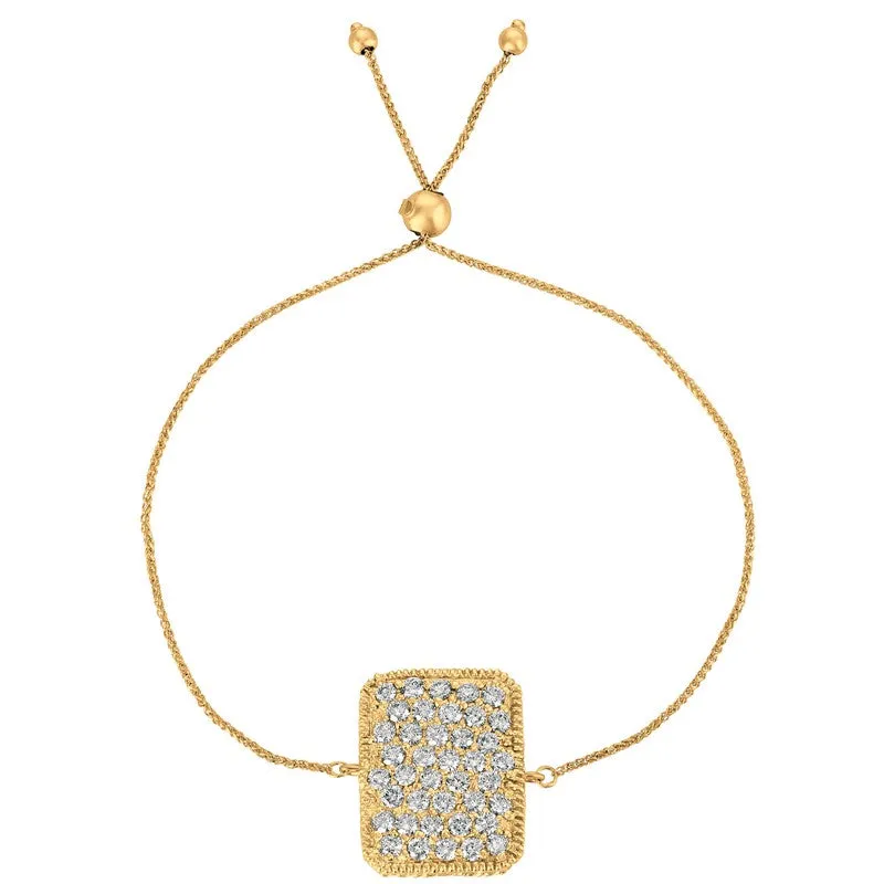 BOLO DIAMOND RECTANGLE BRACELET 14K GOLD (1.25 CTW)