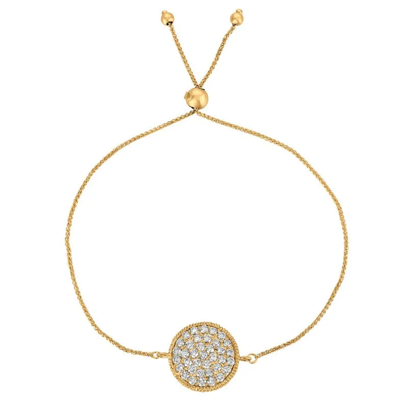 BOLO DIAMOND ROUND BRACELET 14K GOLD (1 CTW)