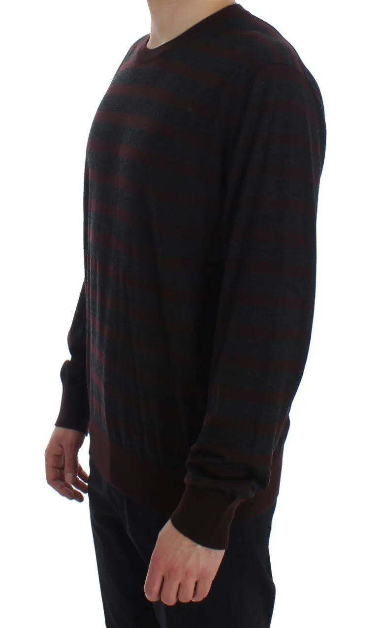 Bordeaux Gray Cashmere Pullover Sweater