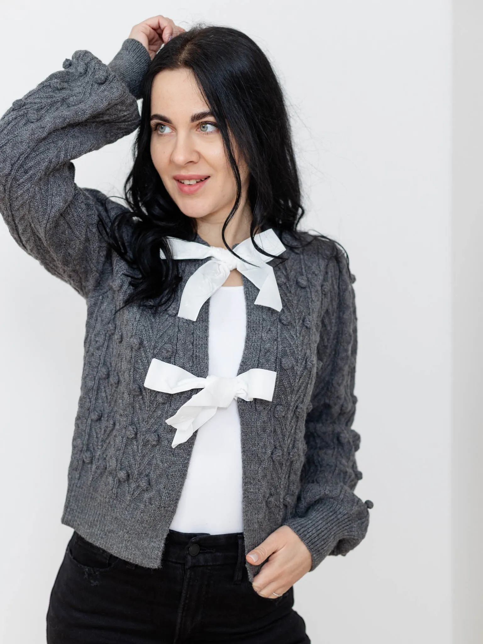 Bow Front Detail Sweater