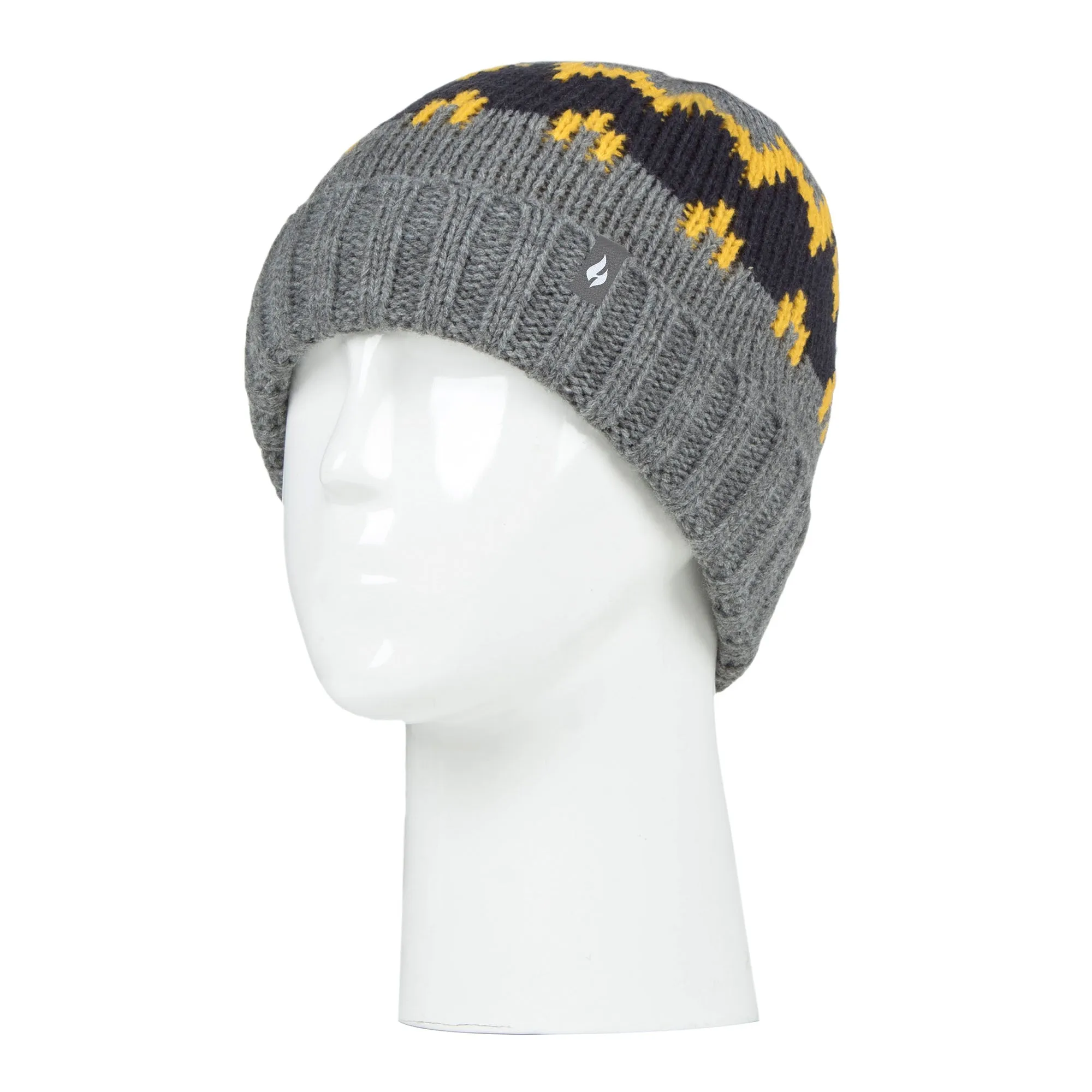 Boys Thick Ribbed Patterned Knitted Soft Beanie Hat
