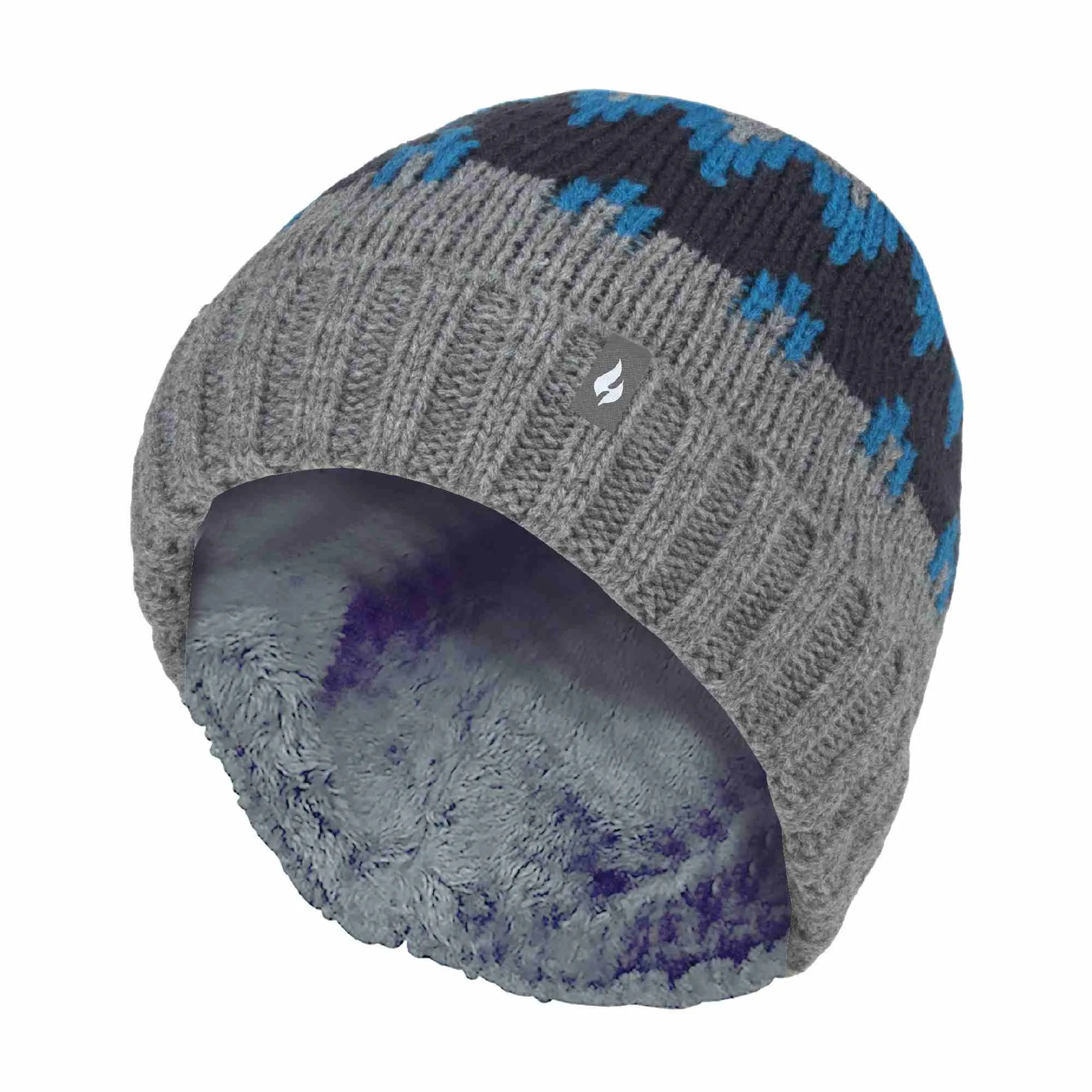 Boys Thick Ribbed Patterned Knitted Soft Beanie Hat