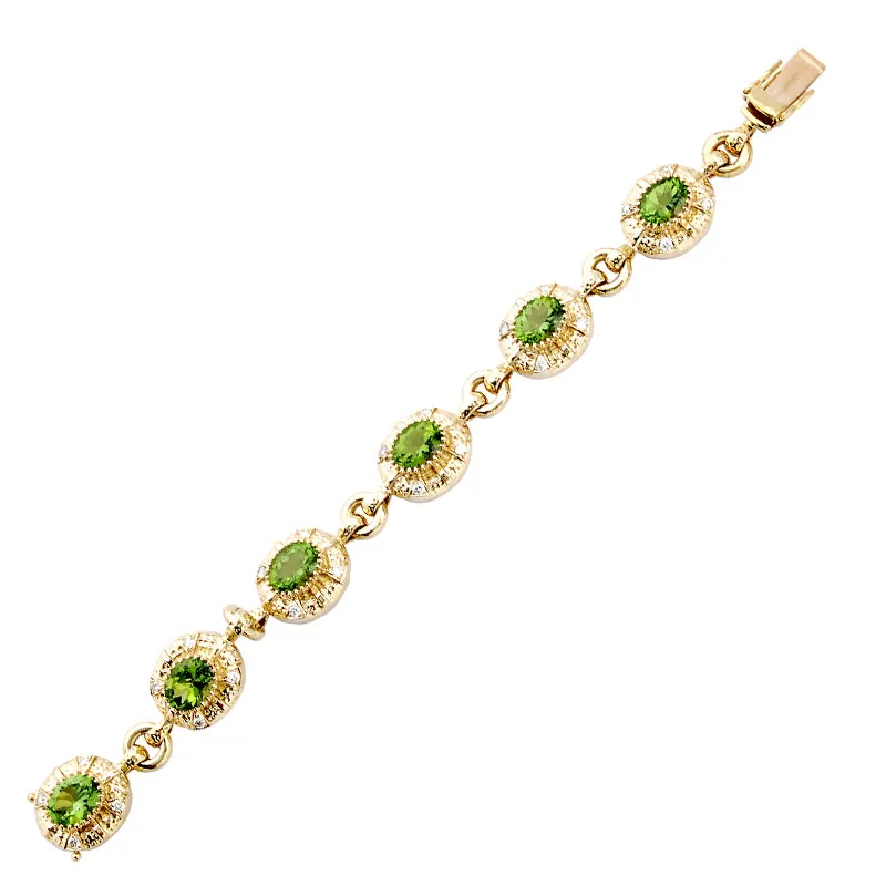 Bracelet-Peridot and Diamond