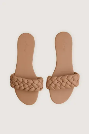 Braided Strap Slide Sandals