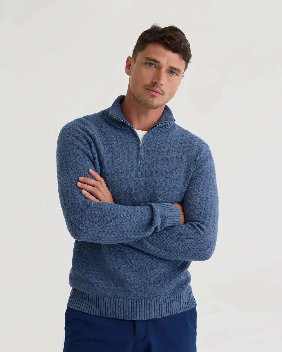 Brixel - Slim fit sweater cable knit