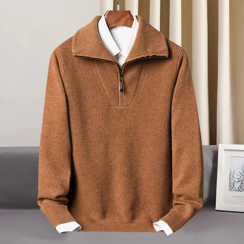 Bruno Amalfi Cashmere Half-Zip Sweater
