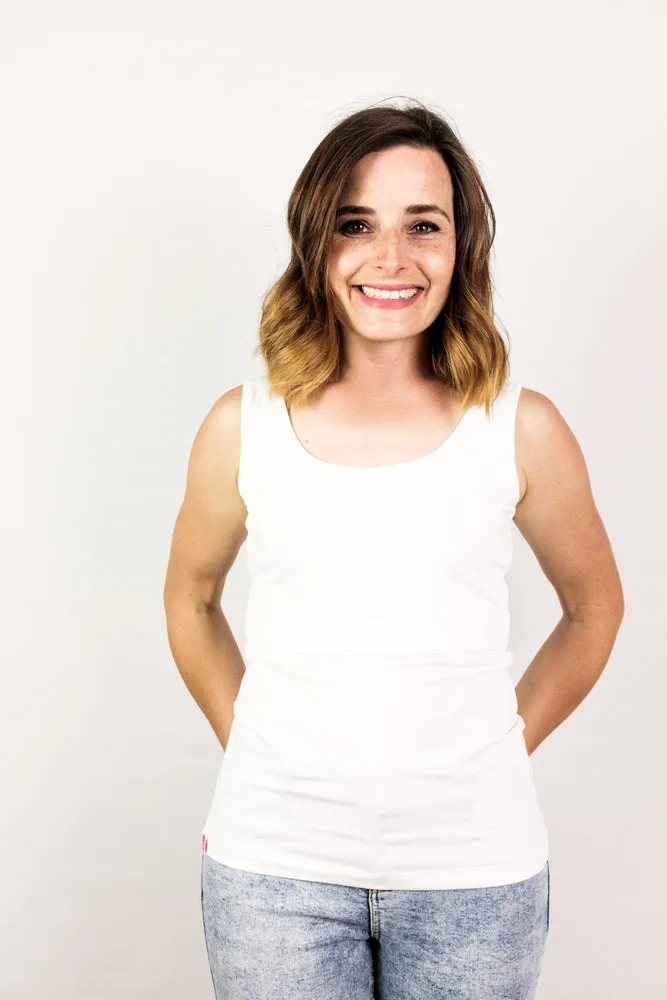 Bshirt Nursing Vest - Twin Pack -White & Teal